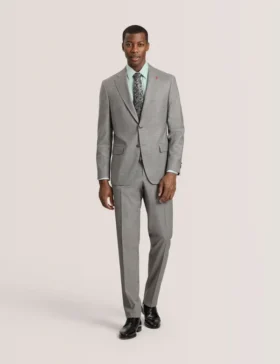 WINTER Soft Check Wool Modern Fit Suit Pants