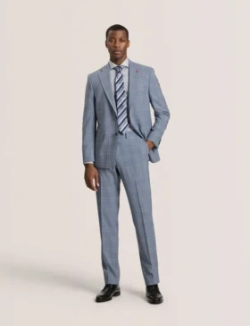 WINTER Soft Check Wool Modern Fit Suit Pants