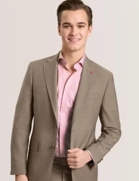 WRIGHT Subtle Check Modern Fit Wool Suit Jacket