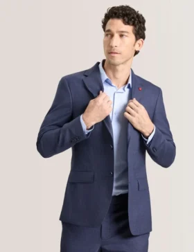 WRIGHT Textured Modern Fit Wool Suit Jacket