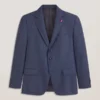 WRIGHT Textured Modern Fit Wool Suit Jacket