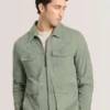 WYNELL Suede Zip-Through Utility Jacket