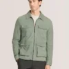 WYNELL Suede Zip-Through Utility Jacket