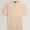 XADIEL Mixed Texture Stripe Cotton T-Shirt