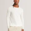 YAEN Rolled Edge Linen Blend Crew Neck Jumper