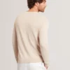 YAEN Rolled Edge Linen Blend Crew Neck Jumper
