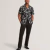 YAMAL Duck Print Cotton Short Sleeve Shirt
