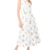 YORK Cotton Floral Sleeveless Cropped Shirt
