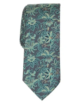 YORKT Scrolling Floral Satin Tie