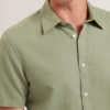 ZEFRE Short Sleeve Regular Linen Woven Shirt