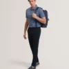ZUMURUD Tile Print Cotton Short Sleeve Shirt