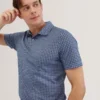ZUMURUD Tile Print Cotton Short Sleeve Shirt